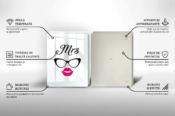 Deska do krojenia Mrs. Mr. - Napis, sentencja