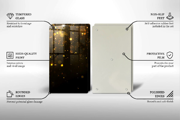 Deska do krojenia Złoty brokat