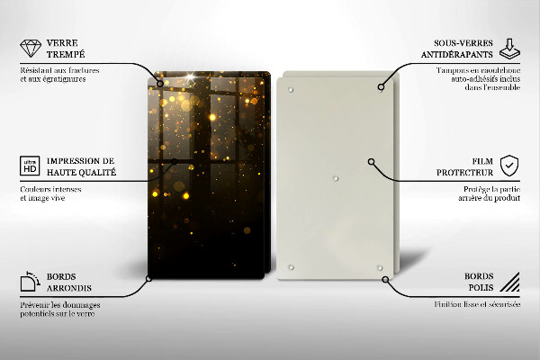 Deska do krojenia Złoty brokat