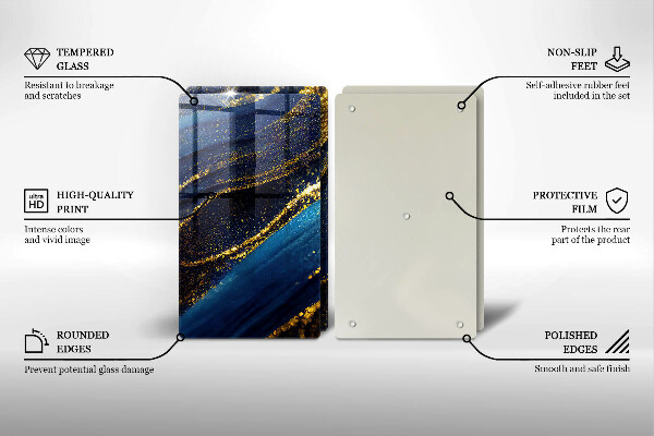 Deska do krojenia Granatowa abstrakcja