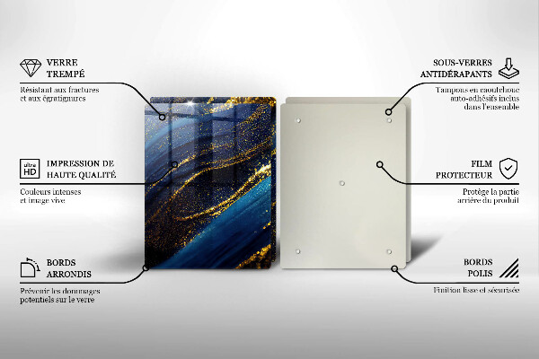 Deska do krojenia Granatowa abstrakcja