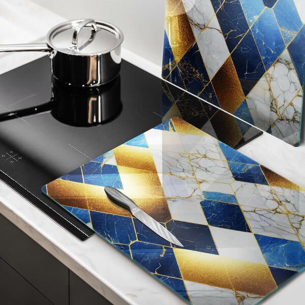 Deska do krojenia Złote romby marmur