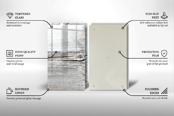 Deska do krojenia Jasna struktura drewna