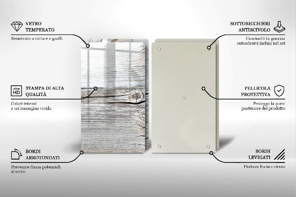 Deska do krojenia Jasna struktura drewna