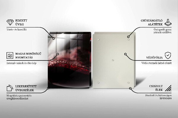 Deska do krojenia Czerwone wino kieliszek