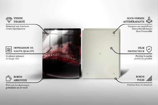 Deska do krojenia Czerwone wino kieliszek