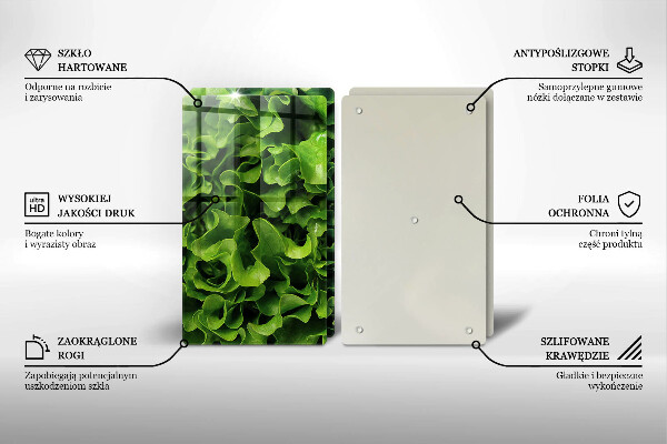 Deska do krojenia Zielone liście sałaty