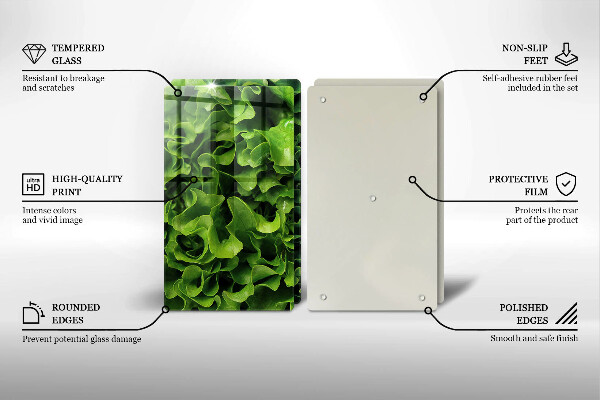 Deska do krojenia Zielone liście sałaty