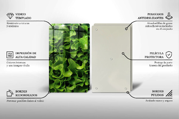 Deska do krojenia Zielone liście sałaty