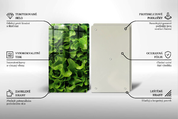 Deska do krojenia Zielone liście sałaty