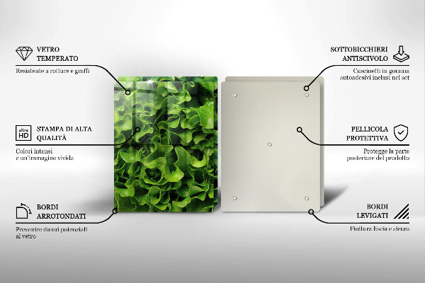 Deska do krojenia Zielone liście sałaty