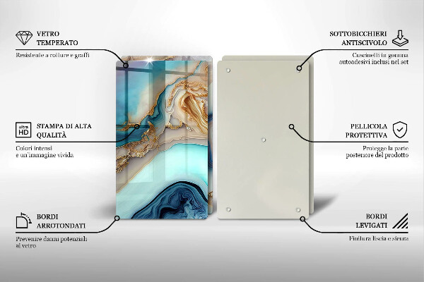 Deska do krojenia Wielokolorowy marmur