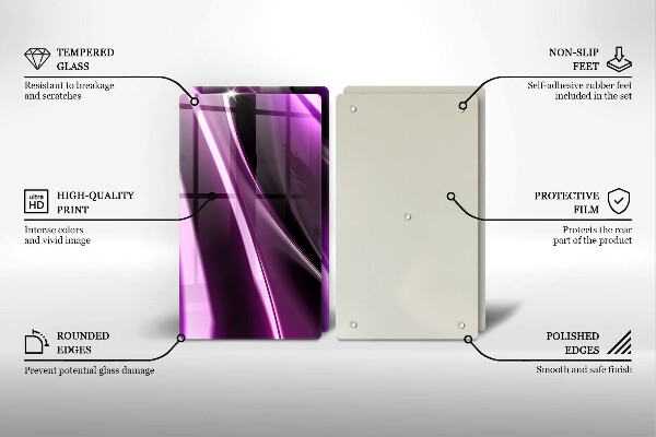 Deska do krojenia Fioletowa abstrakcja