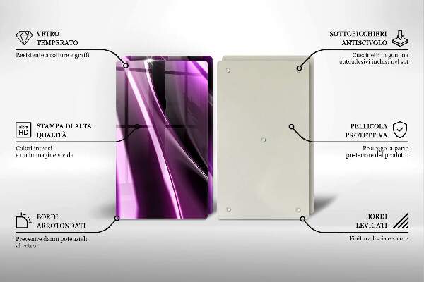 Deska do krojenia Fioletowa abstrakcja