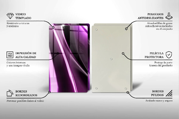 Deska do krojenia Fioletowa abstrakcja