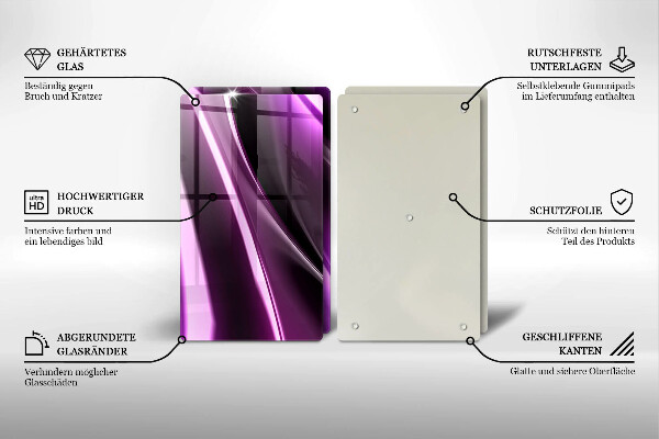 Deska do krojenia Fioletowa abstrakcja