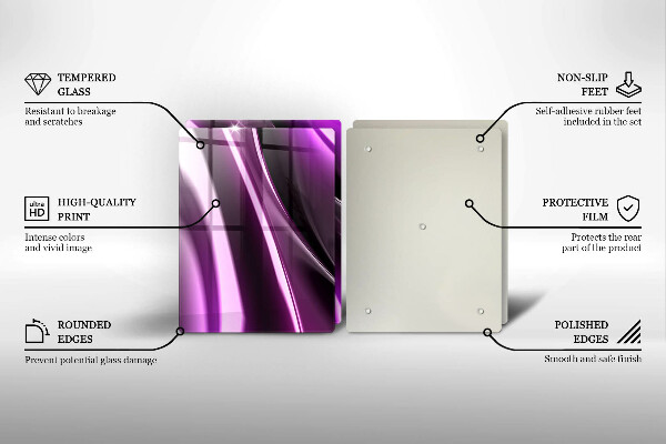 Deska do krojenia Fioletowa abstrakcja