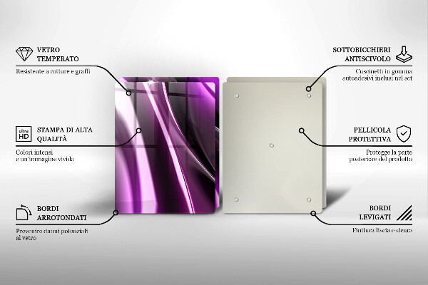 Deska do krojenia Fioletowa abstrakcja