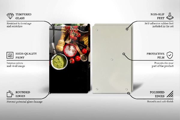 Deska do krojenia Włoskie składniki i przyprawy