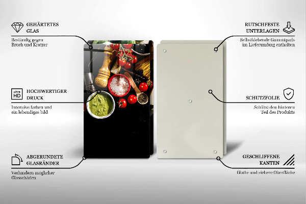 Deska do krojenia Włoskie składniki i przyprawy