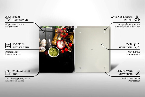 Deska do krojenia Włoskie składniki i przyprawy