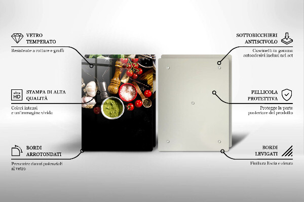 Deska do krojenia Włoskie składniki i przyprawy