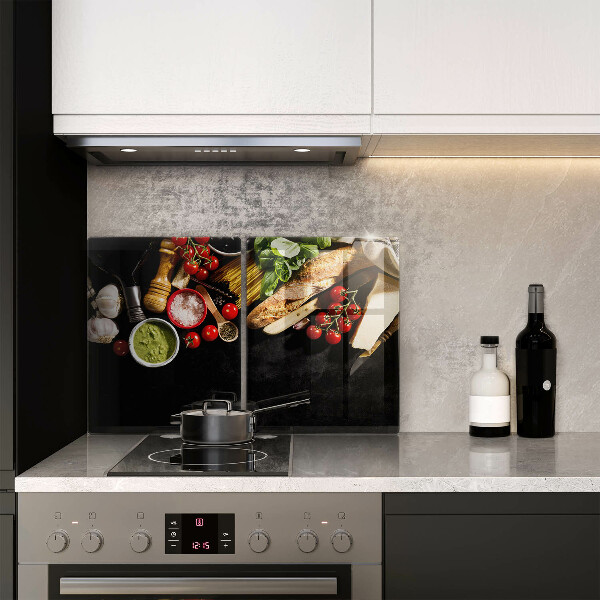 Deska do krojenia Włoskie składniki i przyprawy