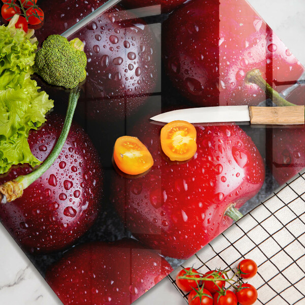 Deska do krojenia Zbliżenie na wiśnie