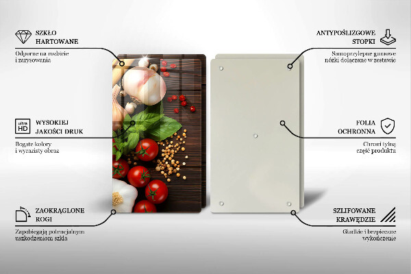 Deska do krojenia Warzywa na stole