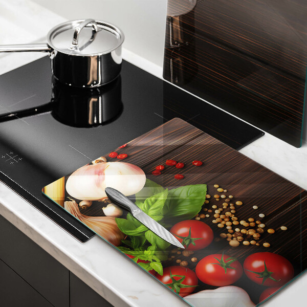 Deska do krojenia Warzywa na stole