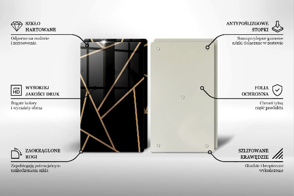 Deska do krojenia Czarna abstrakcja