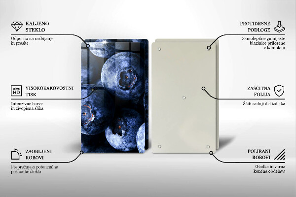 Deska do krojenia Zbliżenie na jagody