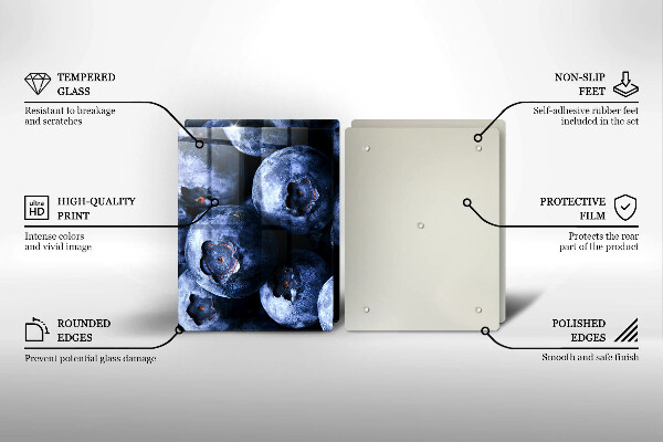 Deska do krojenia Zbliżenie na jagody