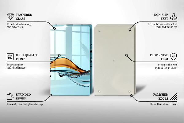 Deska do krojenia Woda na niebieskim tle