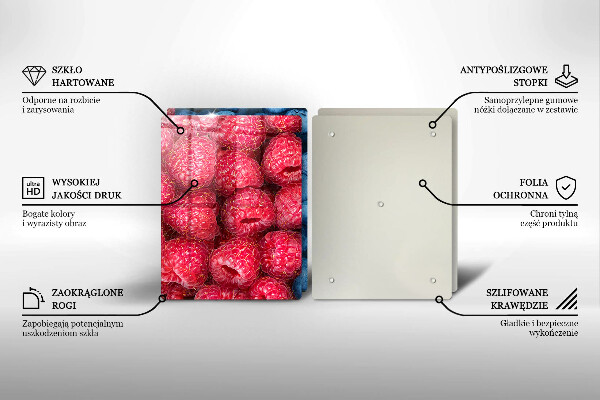 Deska do krojenia Owoce maliny i borówki