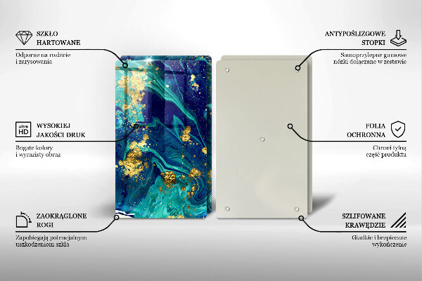 Deska do krojenia Abstrakcja ze złotem