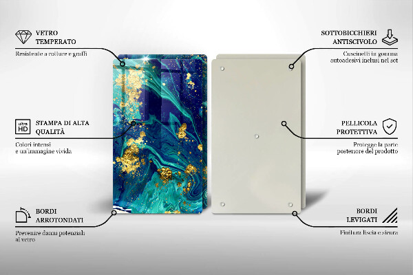 Deska do krojenia Abstrakcja ze złotem