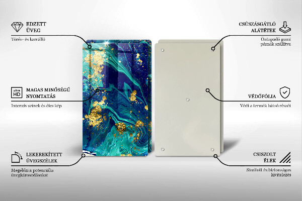 Deska do krojenia Abstrakcja ze złotem