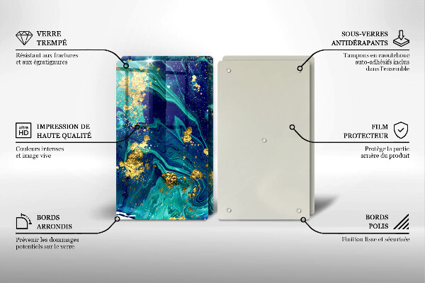 Deska do krojenia Abstrakcja ze złotem