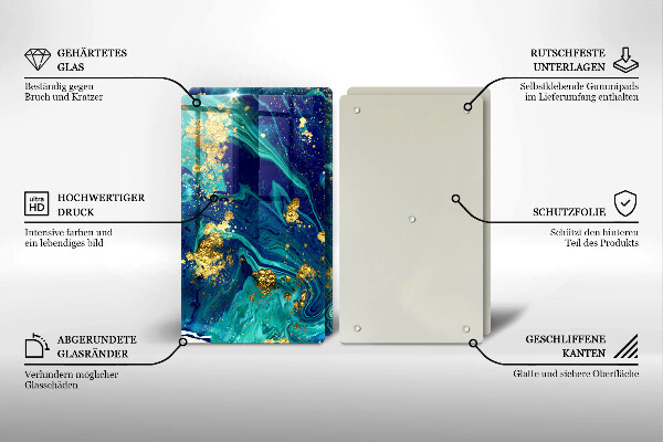 Deska do krojenia Abstrakcja ze złotem