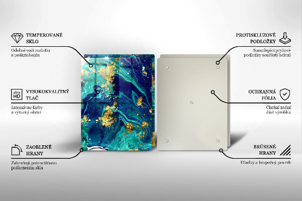 Deska do krojenia Abstrakcja ze złotem