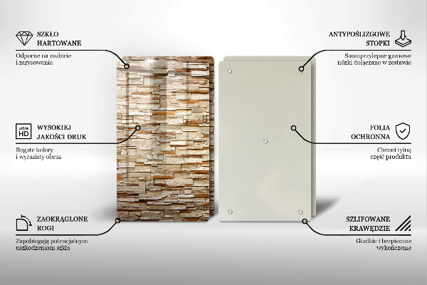 Deska do krojenia Tekstura ozdobne kamienie