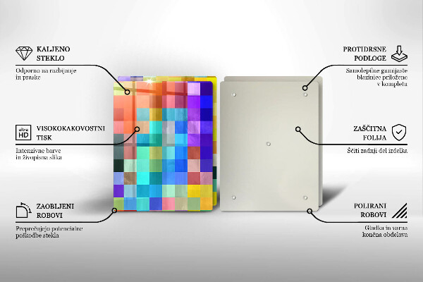 Deska do krojenia Kolorowe kwadraty piksele
