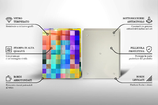 Deska do krojenia Kolorowe kwadraty piksele