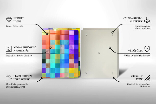 Deska do krojenia Kolorowe kwadraty piksele