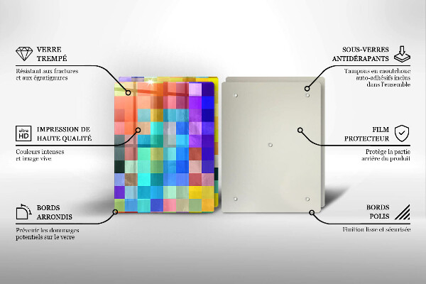Deska do krojenia Kolorowe kwadraty piksele