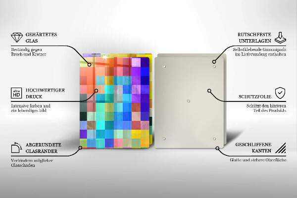 Deska do krojenia Kolorowe kwadraty piksele