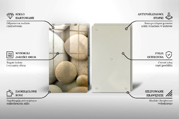 Deska do krojenia Wzór owalne kamienie