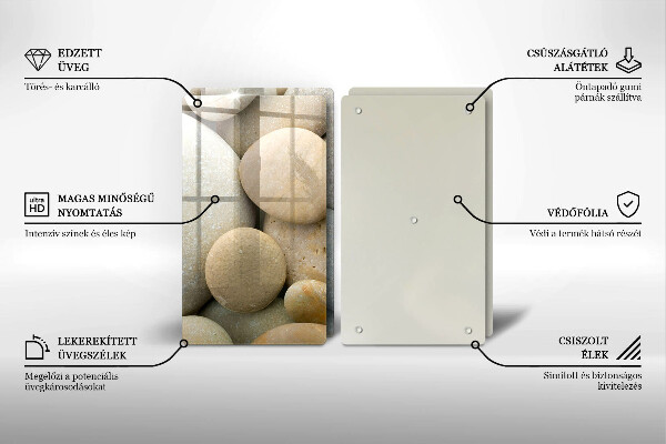 Deska do krojenia Wzór owalne kamienie