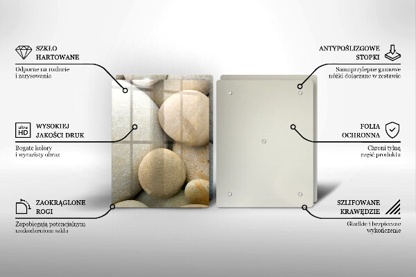 Deska do krojenia Wzór owalne kamienie
